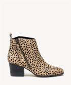 Sole Society Sole Society Mira Asymmetrical Zip Bootie Cheetah Dot Size 5.5 Suede
