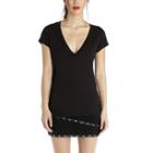 Stylesaint Stylesaint Beechwood Deep V Neck Tee - Black