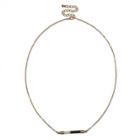 Sole Society Sole Society Porcupine Quill Bar Necklace - Gold