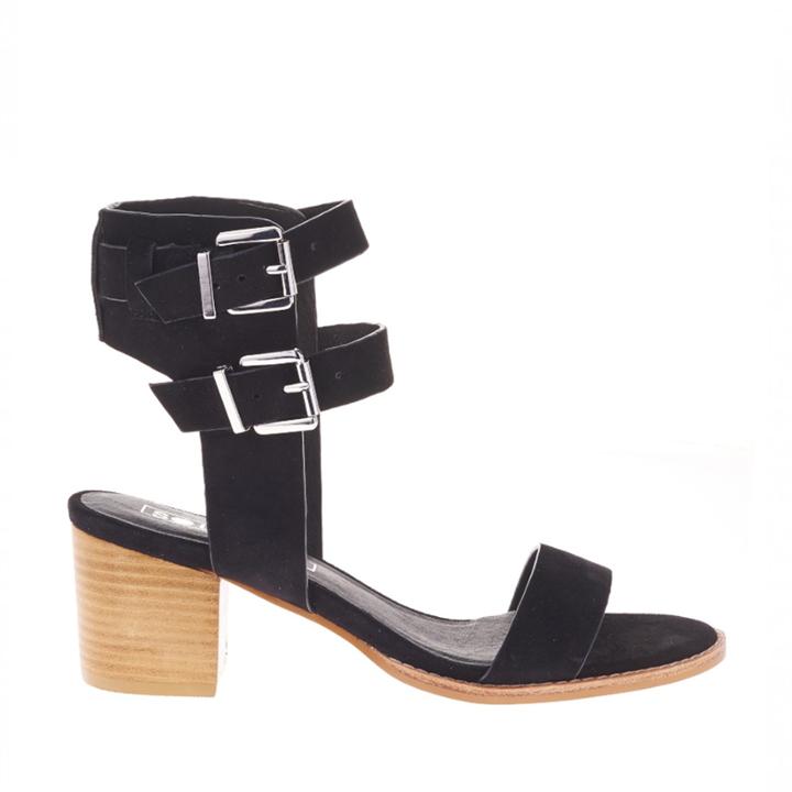 Sol Sana Sol Sana Porter Heel Ii Double Ankle Strap Sandal - Black