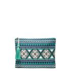 Sole Society Sole Society Noelle Printed Pouch - Teal Multi-one Size