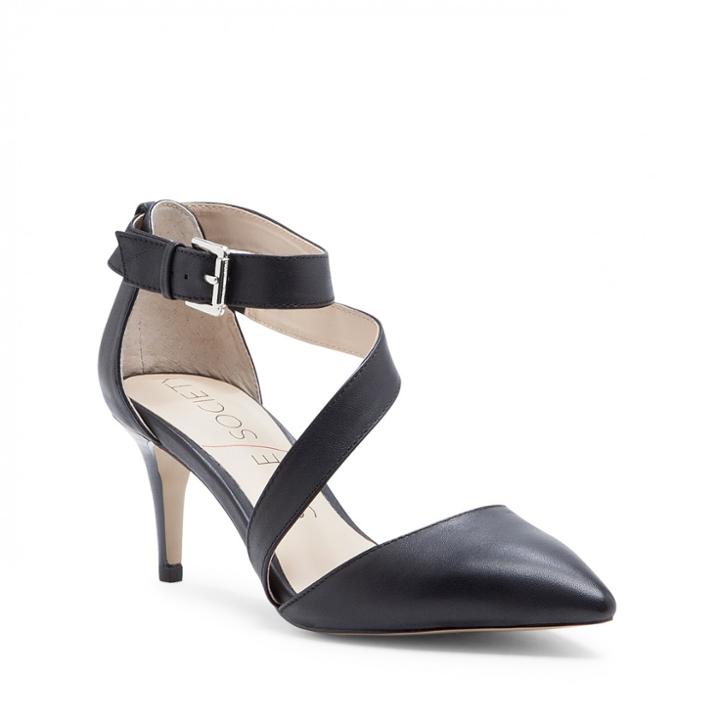 Sole Society Sole Society Cassia Asymmetrical Strap Pump - Black-6