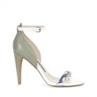 French Connection French Connection Nanette Heeled Sandal - Silver Shark Skin White-9