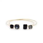 Sole Society Sole Society Dainty Stone Cuff - Jet Combo-one Size