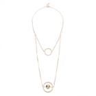 Sole Society Sole Society Modern Circles Layered Necklace - Gold-one Size