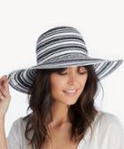 Sole Society Sole Society Woven Straw Hat - Black White-one Size