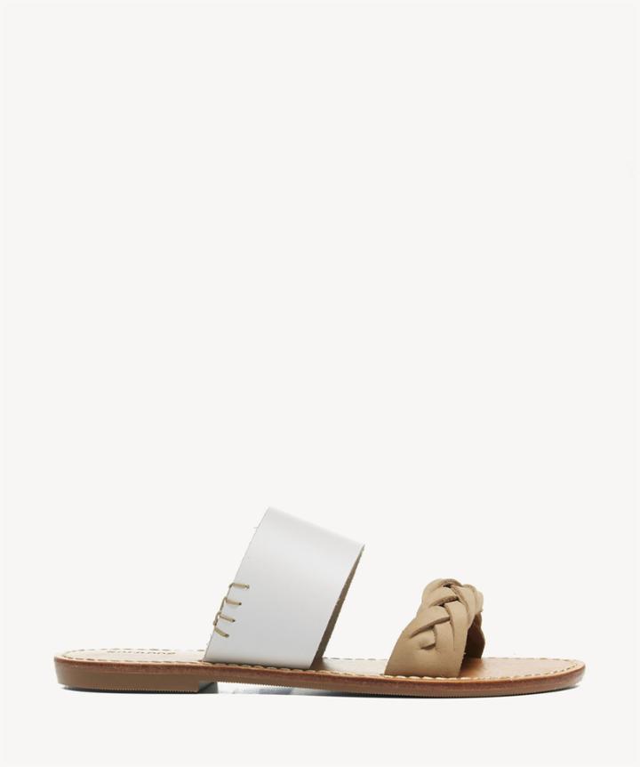 Soludos Soludos Braided Slides Sandals Leather White Size 6 From Sole Society