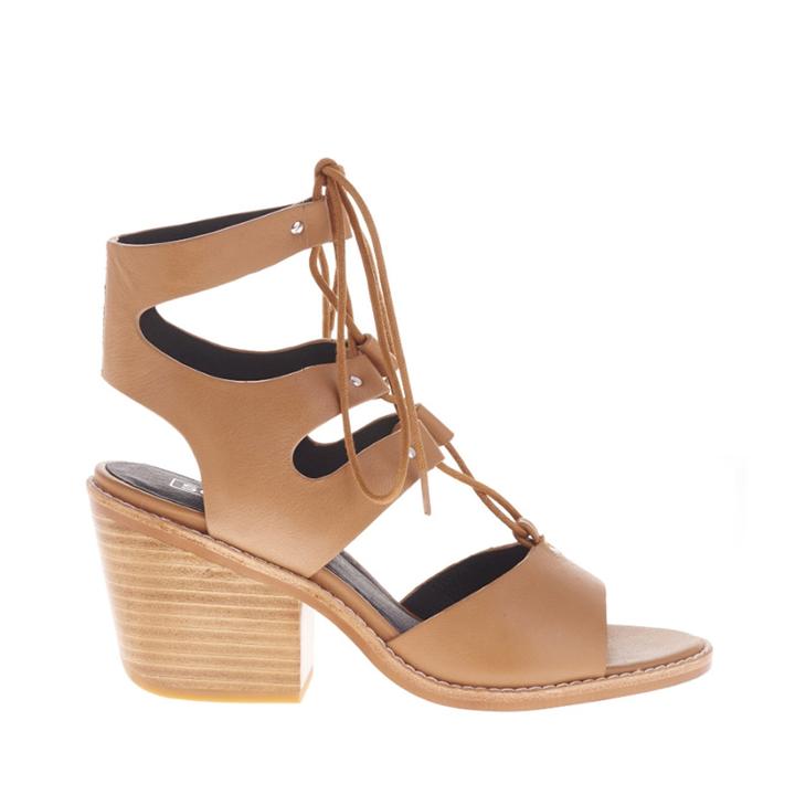 Sol Sana Sol Sana Hazel Heel Lace Up Sandal - Tan