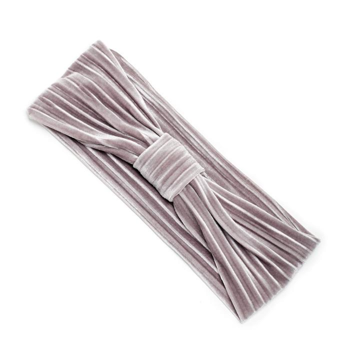 Sole Society Sole Society Ribbed Velvet Headband - Grey