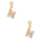 Sole Society Sole Society Dainty Initial Earrings - Gold