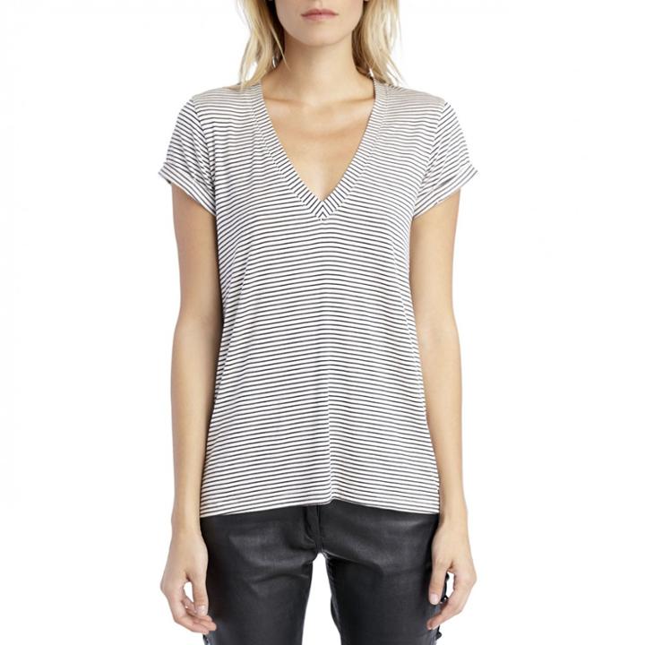 Stylesaint Stylesaint Beechwood Deep V Neck Tee - Stripe-small