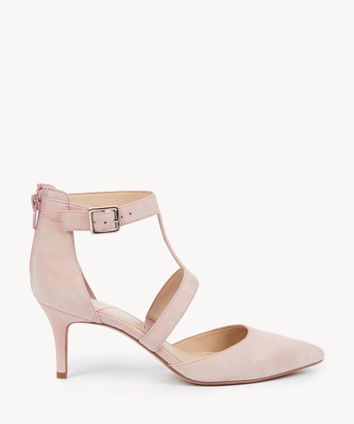 Sole Society Sole Society Edelyn T Strap Pumps Spring Blush Size 5 Suede