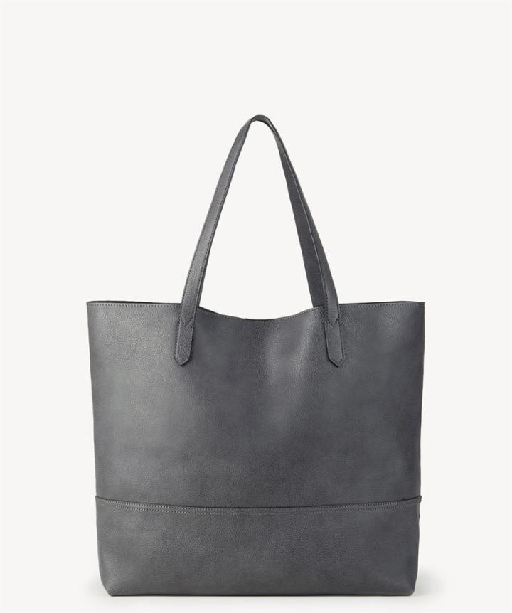 Sole Society Sole Society Dawson Oversized Shopper Bag Charcoal Faux Leather