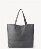 Sole Society Sole Society Dawson Oversized Shopper Bag Charcoal Faux Leather