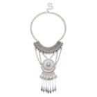 Sole Society Sole Society Oversize Aztec Necklace - Silver