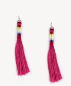 Sole Society Sole Society Tassel Statement Earrings Pink Multi One Size Os