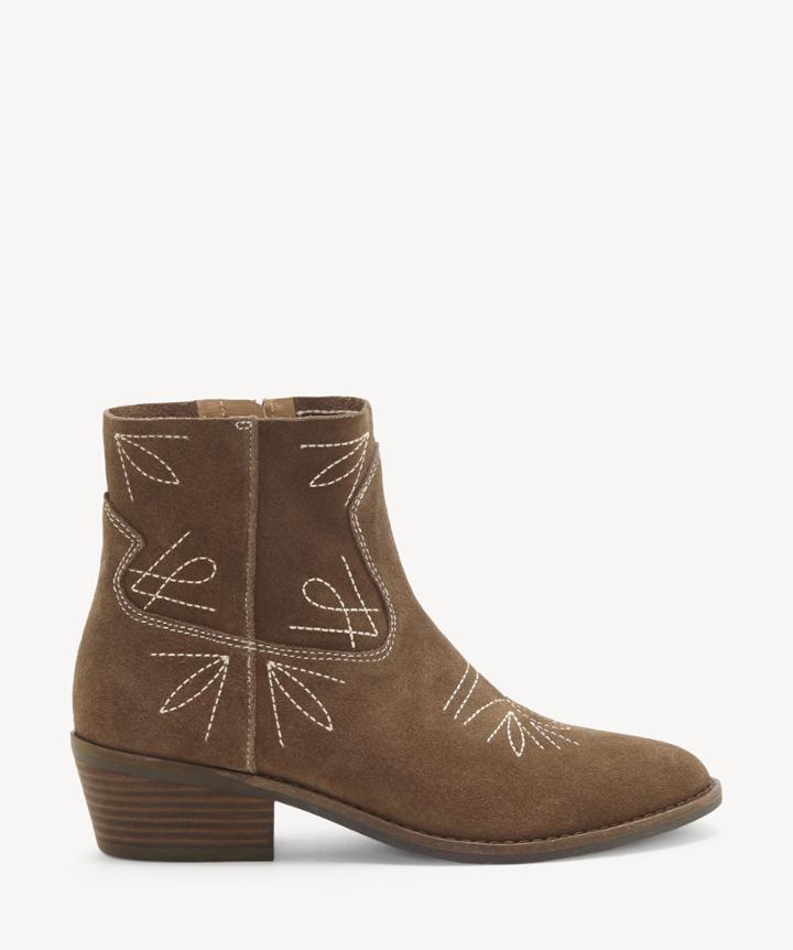 Lucky Brand Lucky Brand Women's Floriniah Ankle Bootie Sesame Size 5 Suede Leather From Sole Society