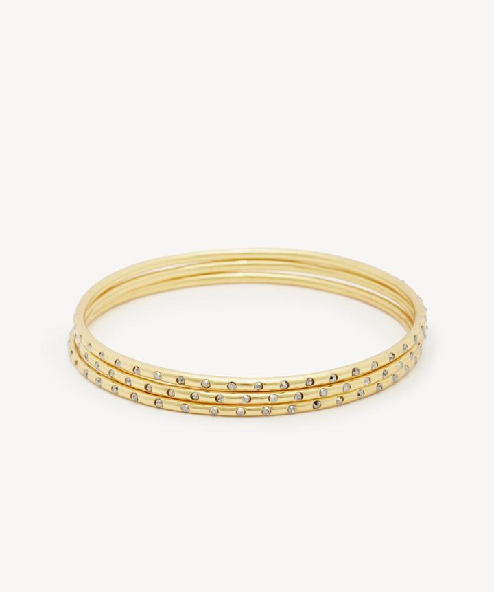 Sole Society Women's 3 Piece Bangle Bracelet Set Gold One Size From Sole Society