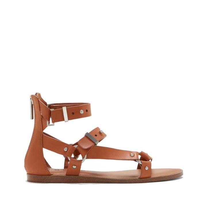 1. State 1. State Chandra Flat Zip Back Sandal - Tan-6