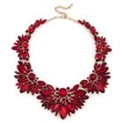 Sole Society Sole Society Floral Cluster Necklace - Red