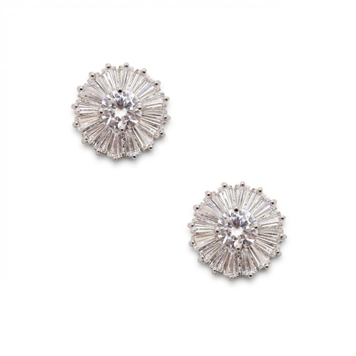 Sole Society Sole Society Round Crystal Studs - Crystal-one Size