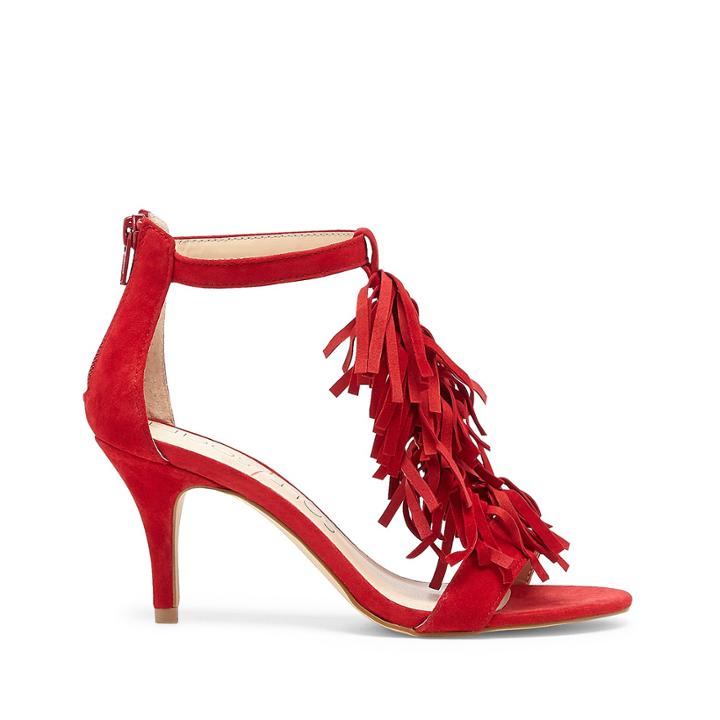 Sole Society Sole Society Isla Fringe Sandal - Red