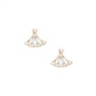 Sole Society Sole Society Geo Front To Back Studs - Antique Gold