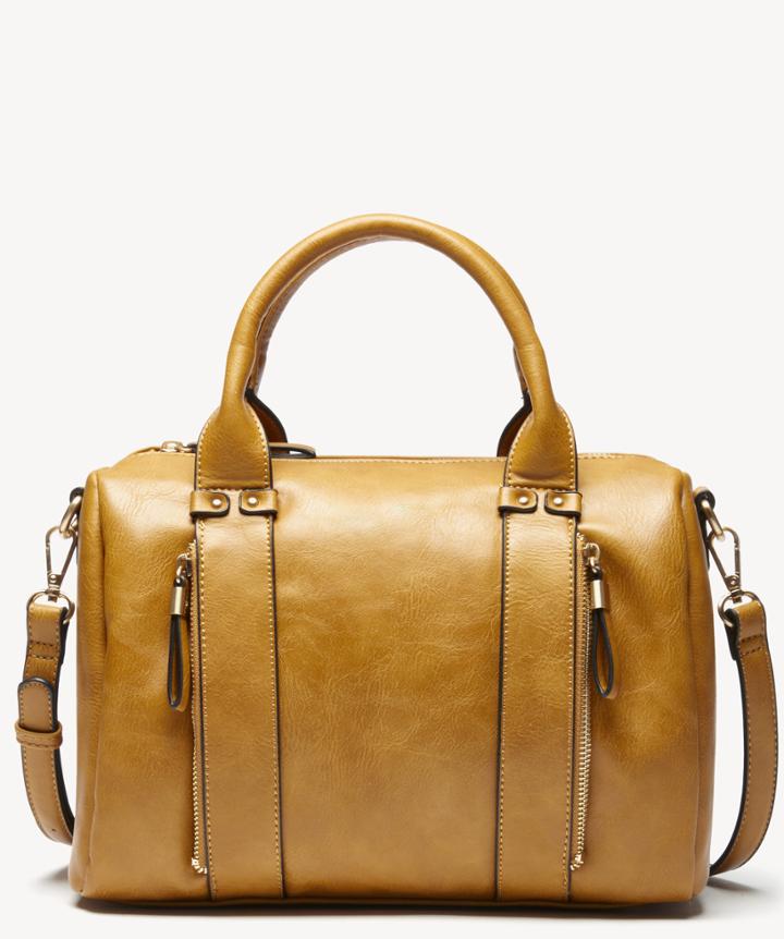 Sole Society Women's Zypa Barrel Satchel Vegan In Color: Marigold Bag Vegan Leather From Sole Society