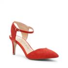 Sole Society Sole Society Laurent Ankle Strap Kitten Heel - Poppy-6.5