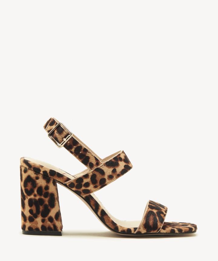 Sole Society Women's Jessibel Block Heels Sandals Brown Multi Size 5 Haircalf From Sole Society