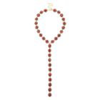 Sole Society Sole Society Cluster Stone Lariat - Ruby