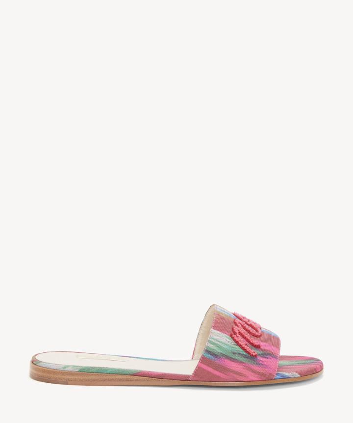 Louise Et Cie Louise Et Cie Women's Anneta Flat Sandals Ikat Multi Size 5 Leather From Sole Society