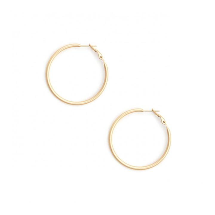 Sole Society Sole Society Matte Gold Hoops - Gold-one Size