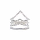Sole Society Sole Society Layered Stone Ring - Silver