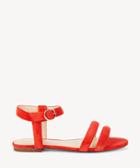 Sole Society Sole Society Malie Ankle Strap Sandals Bright Coral Size 5 Suede