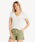 Vince Camuto Vince Camuto Tie S/s V-neck Linen Tee
