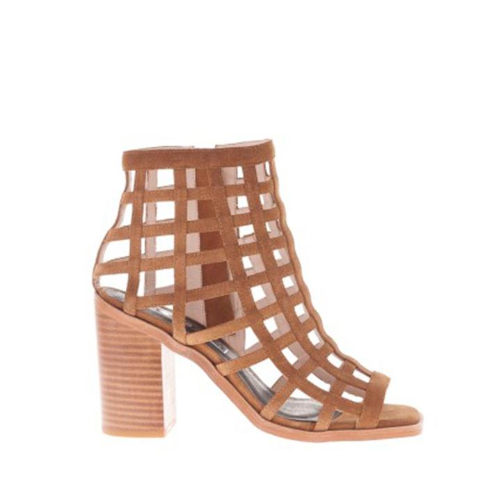 Sol Sana Sol Sana Diana Boot Caged Peep Toe Bootie - Cognac