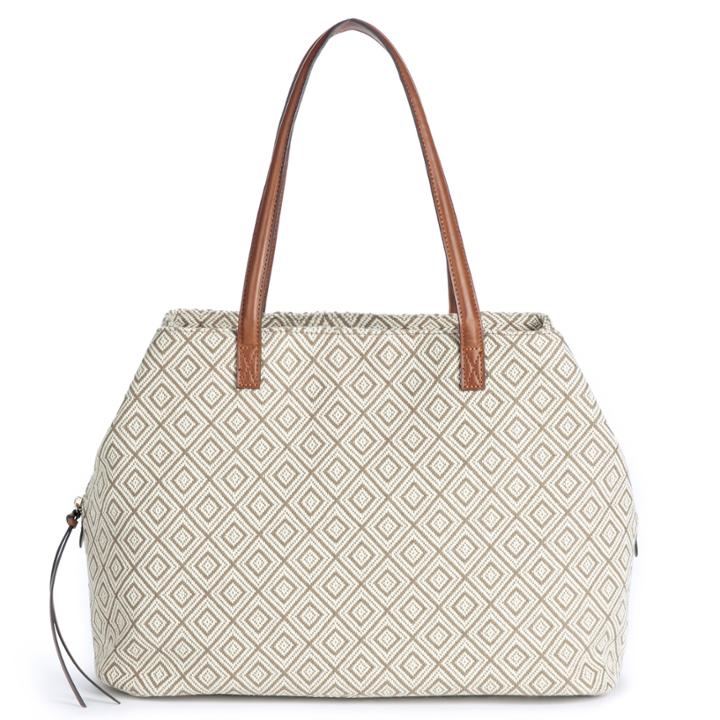 Sole Society Sole Society Millie Printed Oversize Tote - Taupe Geo