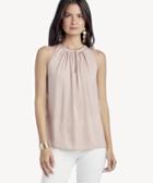 Vince Camuto Vince Camuto Women's S/l Rumple Keyhole Halter Blouse In Color: Pink Fawn Size Xs From Sole Society