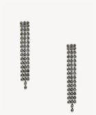 Sole Society Sole Society Crystal Drop Earrings Gunmetal One Size Os