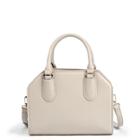 Sole Society Sole Society Carol Vegan Geo Shape Mini Satchel Bag Bone Leather