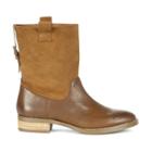 Sole Society Sole Society Jaclyn Leather & Suede Bootie - Vintage Cognac