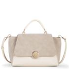 Sole Society Sole Society Keyon Structured Satchel W/ Circle Closure - Cream Combo
