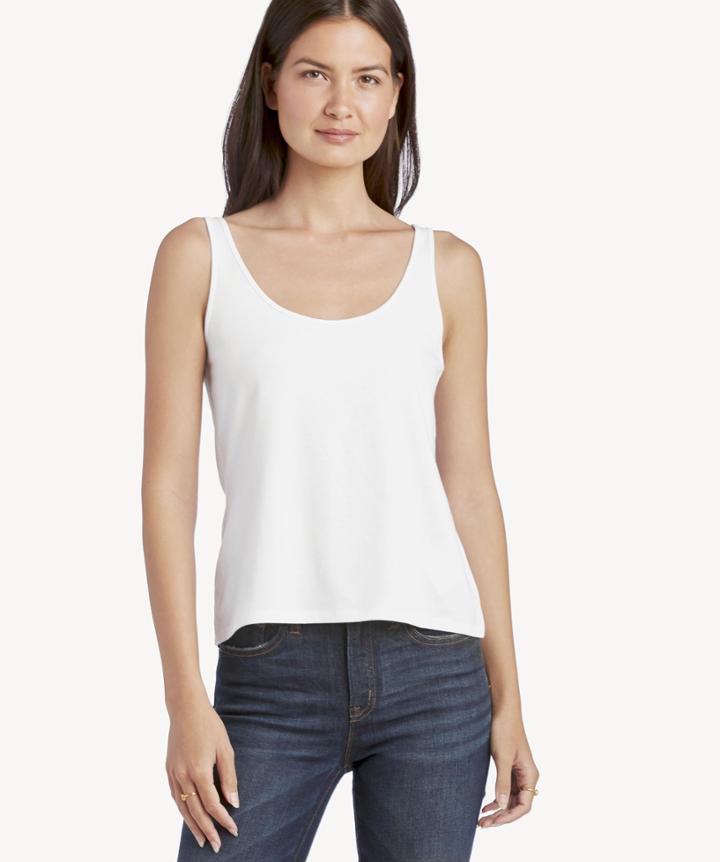 Vince Camuto Vince Camuto Women's Sleeveless Knit Tank In Color: Ultra White Size Xs From Sole Society