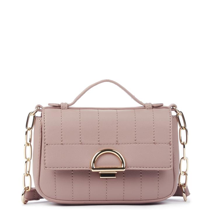 Sole Society Sole Society Kelsee Vegan Mini Quilted Crossbody - Mauve