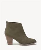 Sole Society Sole Society Devyn Mid Heels Ankle Bootie Khaki Size 5 Leather
