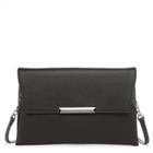 Sole Society Sole Society Vaughn Textured Envelope Clutch - Black-one Size