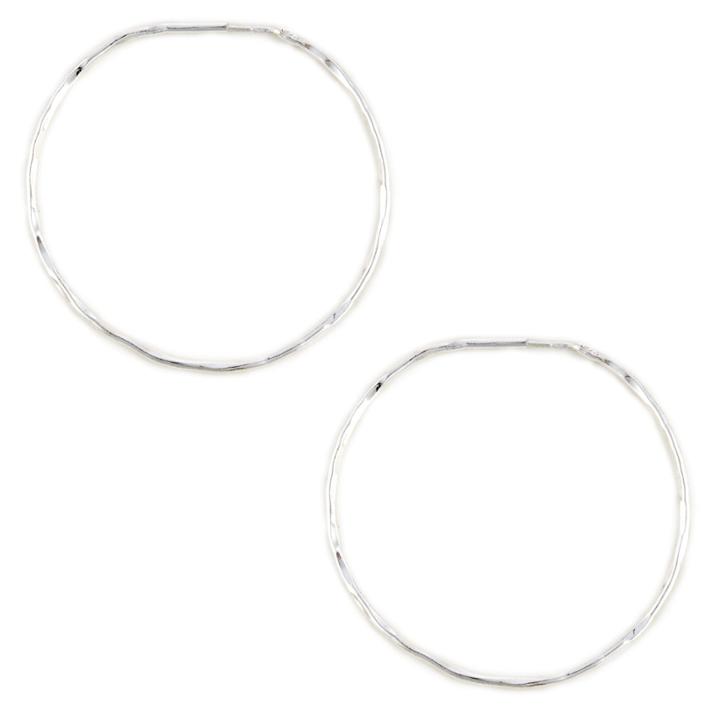 Karen London Karen London Large Hoop Earrings - Silver