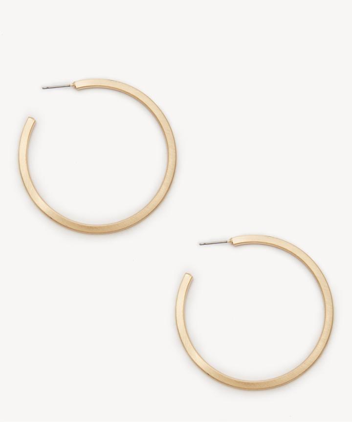 Sole Society Sole Society Brushed Hoop Earrings Gold One Size Os