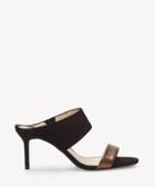 Vince Camuto Vince Camuto Women's Navinta Backless Sandals Bronze/black Size 6 Leather Suede From Sole Society